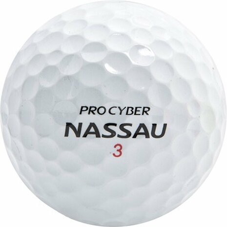 Nassau pro cyber golfballen met logo