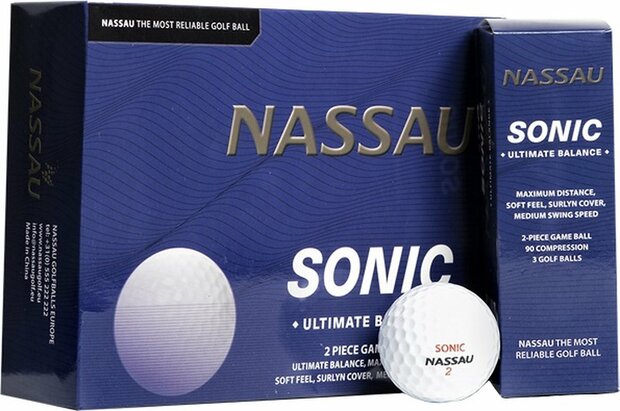 Nassau Sonic bedrukte golfballen