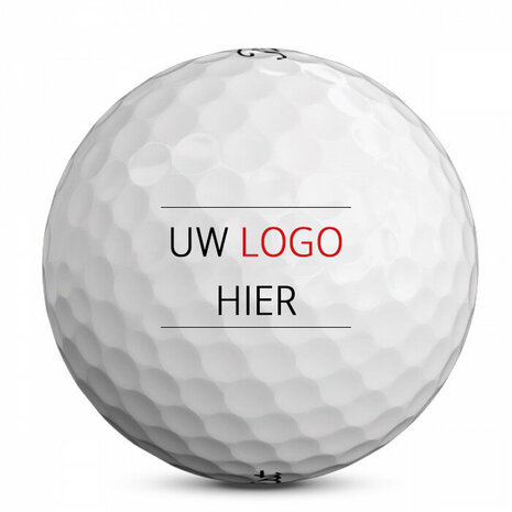 Gele golfballen met logo