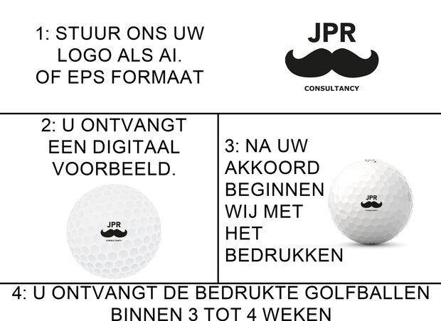 Nassau Quattro golfballen met logo