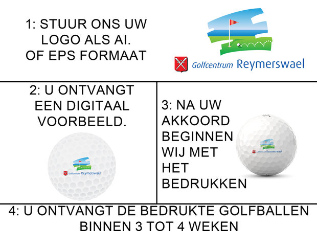 Nassau pro cyber golfballen met logo