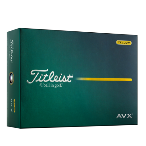 Titleist AVX golfballen geel met logo