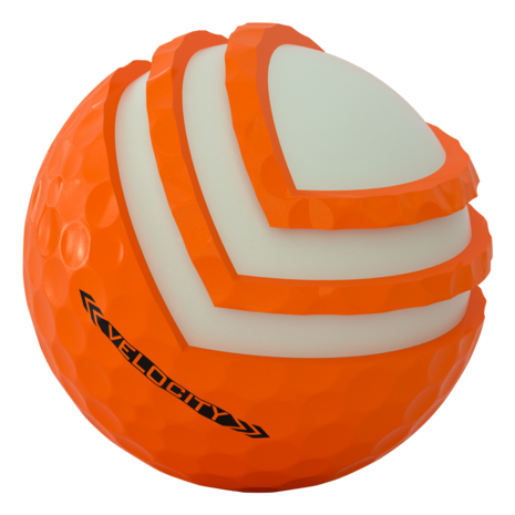 Oranje Titleist Velocity golfballen bedrukken