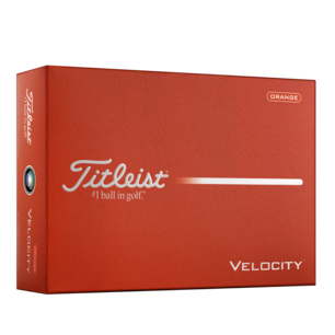 Titleist Velocity oranje golfballen bedrukken met logo