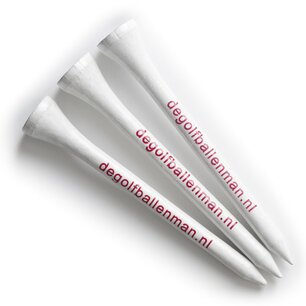 100 witte tees 7 cm  100 witte tees 7 cm